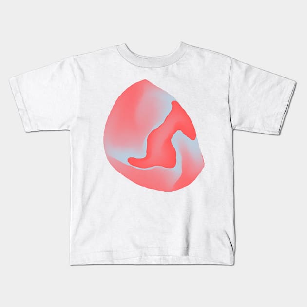 Abstrac Ard Red Kids T-Shirt by tongbajai